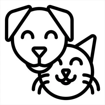 Pet line icon vector illustration isolated on white background Stock Illustration