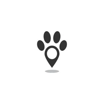 Pet locator logo template Stock Illustration