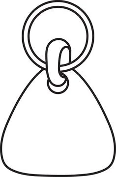 Pet medallion vector illustration in the shape of a triangle, simple linear.. Stock Illustration