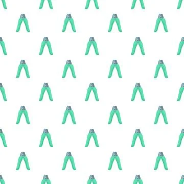 Pet nail clippers creating seamless grooming pattern Stock Illustration