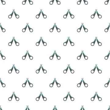 Pet nail clippers creating seamless hygiene pattern 스톡 일러스트
