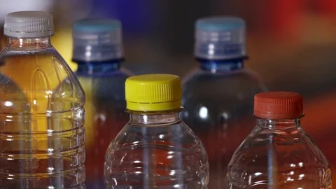 PET or Plastic Bottle, shallow depth of field. Видео 122449379