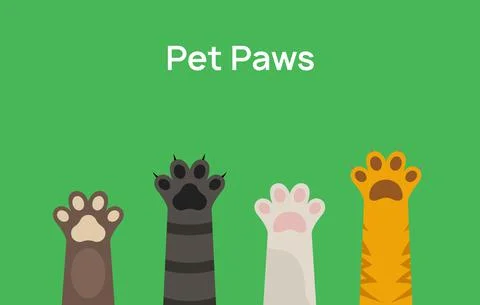 Pet paw print vector icon. Dog or cat foot black paw animal isolated イラスト素材
