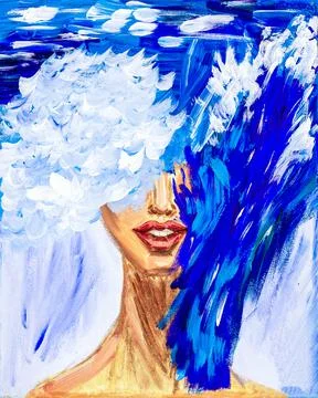 Pet Python hugs woman. Stock Illustration