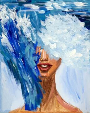 Pet Python hugs woman. Stock Illustration