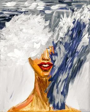 Pet Python hugs woman. Stock Illustration