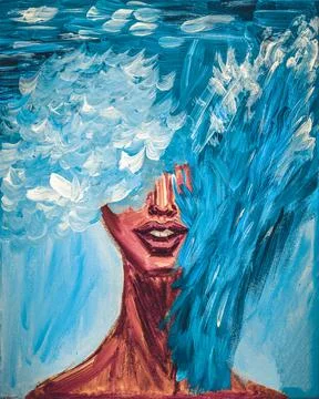 Pet Python hugs woman. Stock Illustration