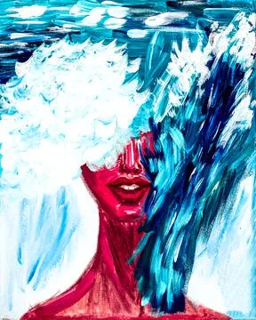 Pet Python hugs woman. Stock Illustration