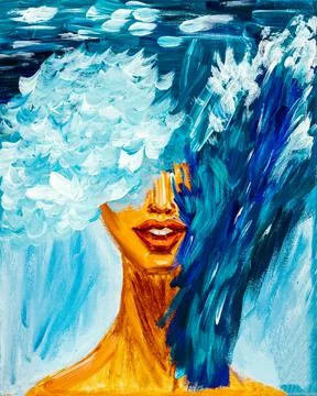 Pet Python hugs woman. Stock Illustration