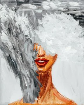 Pet Python hugs woman. Stock Illustration