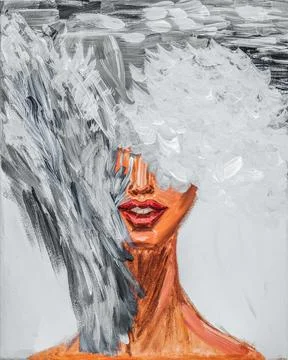 Pet Python hugs woman. Stock Illustration