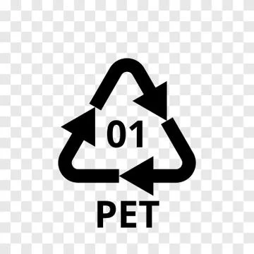 PET recycling code arrow vector icon plastic Stock Illustration