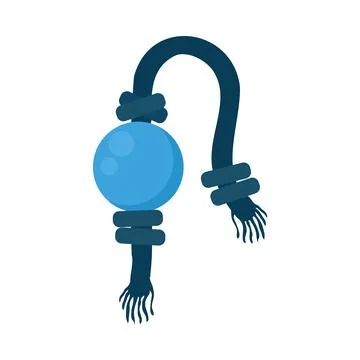 Pet rubber toy ball with strings Illustrazione stock