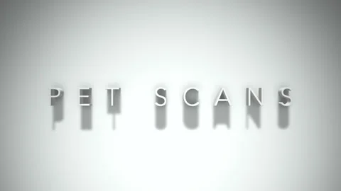 Pet scans 3D title animation with shadows on a white background Stock Footage 297083513