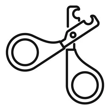 Pet scissors icon outline vector. Animal service Illustrazione stock
