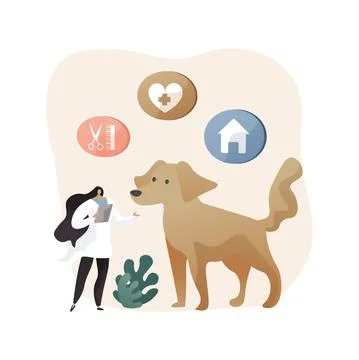 Pet services abstract concept vector illustration. イラスト素材