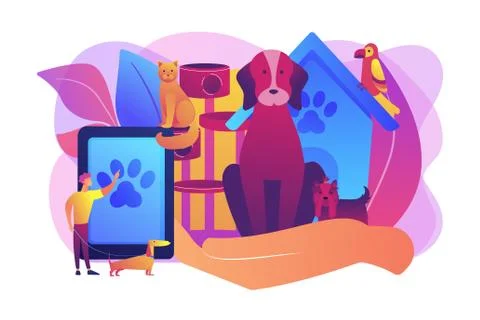 Pet services concept vector illustration 스톡 일러스트