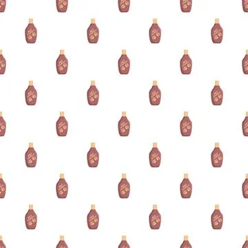 Pet shampoo bottles creating a seamless repeating pattern Stock Illustration