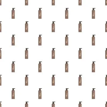 Pet shampoo bottles forming repeating seamless pattern texture 스톡 일러스트
