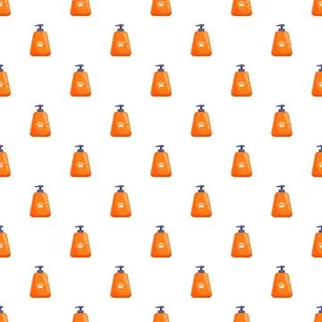 Pet shampoo pump bottles seamless pattern Stock Illustration