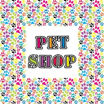 Pet shop background Stock Illustration
