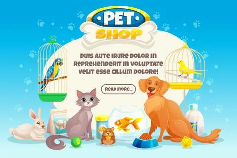 Pet Shop Composition イラスト素材