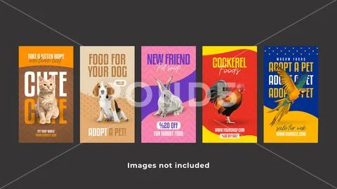 Pet Shop Instagram Stories PSD Template