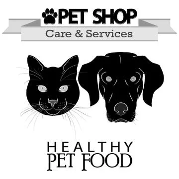 Pet shop logo Stock Illustration