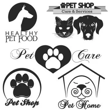 Pet shop logo vector Illustrazione stock