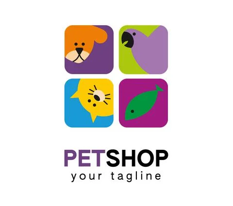 Pet shop logo vector Stock Illustration