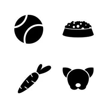 Pet. Simple Related Vector Icons Stock Illustration