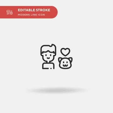 Pet Simple vector icon. Illustration symbol design template for web mobile UI Stockillustratie