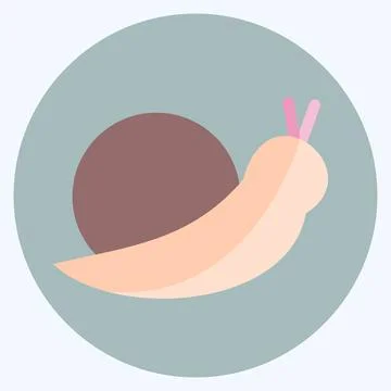 Pet Snail Icon in trendy flat style isolated on soft blue background Stock Illustration