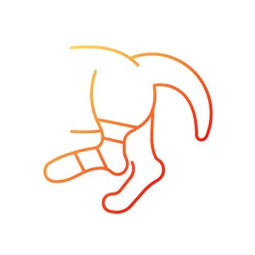 Pet sprain gradient linear vector icon Stock Illustration