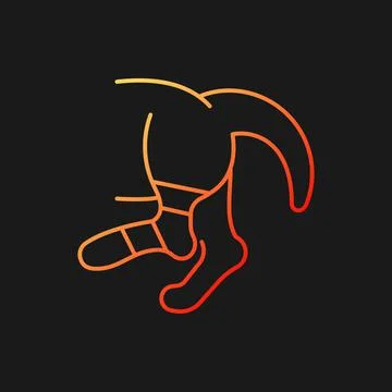 Pet sprain gradient vector icon for dark theme Stock Illustration