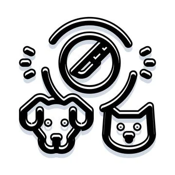 Pet sterilization program preventing animal overpopulation concept Stock Illustration