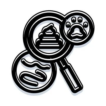 Pet stool analysis for internal parasite detection イラスト素材