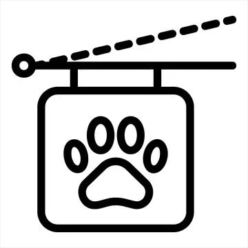 Pet store line icon vector illustration isolated on white background Stock Illustration