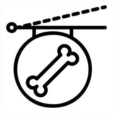 Pet store line icon vector illustration isolated on white background Illustrazione stock