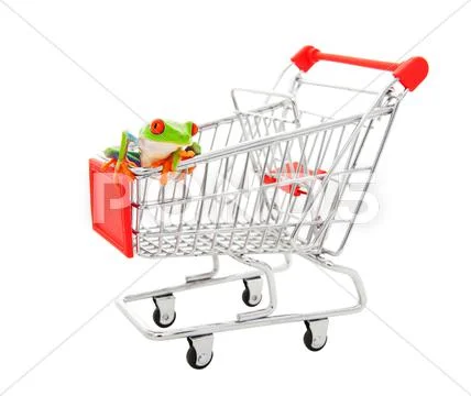 Pet store shopping cart Stock Photos