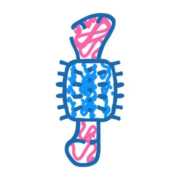 Pet toy in bone form icon doodle illustration Illustrazione stock