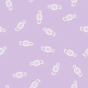 Pet toy in bone form line vector seamless pattern Illustrazione stock
