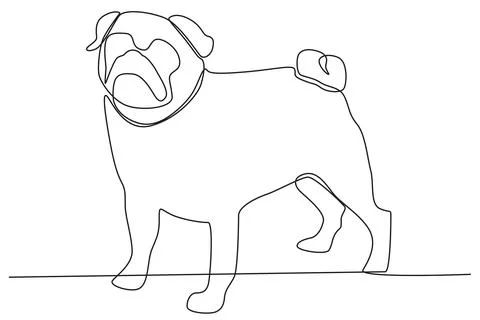 A pet walking outdoors Stock Illustration
