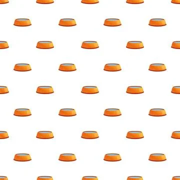 Pet water bowls repeating pattern background seamless Stock Illustration