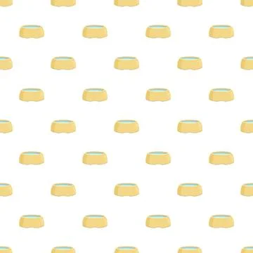 Pet water bowls repeating pattern on white background Stockillustratie