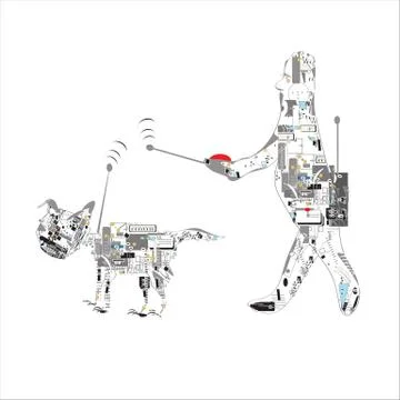 Pet Wirelss Control Illustrazione stock