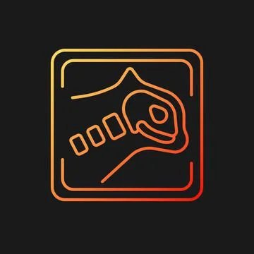 Pet x rays gradient vector icon for dark theme Stock Illustration