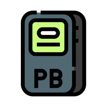 Petabyte data storage unit icon representing digital capacity Stock Illustration