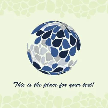 Petal Globe Design Vector Stock Illustration