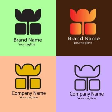 Petal Harmony active logo design for use Stock Illustration